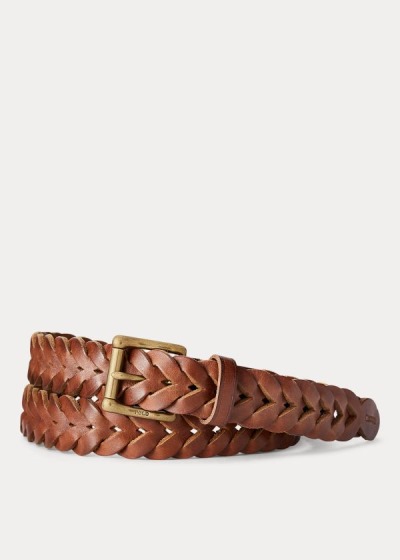 Pánské Pasek Polo Ralph Lauren Braided Vachetta Kožené - 60497-OYAE